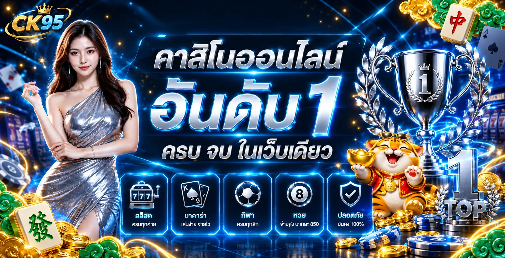 CK95 คาสิโนออนไลน์พร้อมทางเข้าและข้อมูลสมาชิก